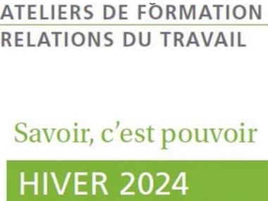 Dépliant de formation Relations du travail - Hiver 2024