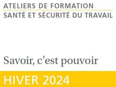 Dépliant de formation Santé et sécurité du travail - Hiver 2024