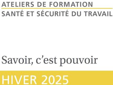 Dépliant de formation Santé et sécurité du travail - Hiver 2025