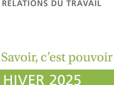 Dépliant de formation Relations du travail - Hiver 2025