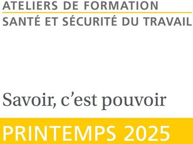 Dépliant de formation Santé et sécurité du travail - Printemps 2025